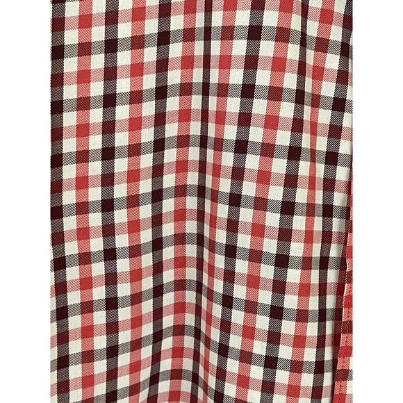 The North Face Mens Red Brown White Plaid Short Sleeve Button Up Shirt XXL - Picture 2 of 10